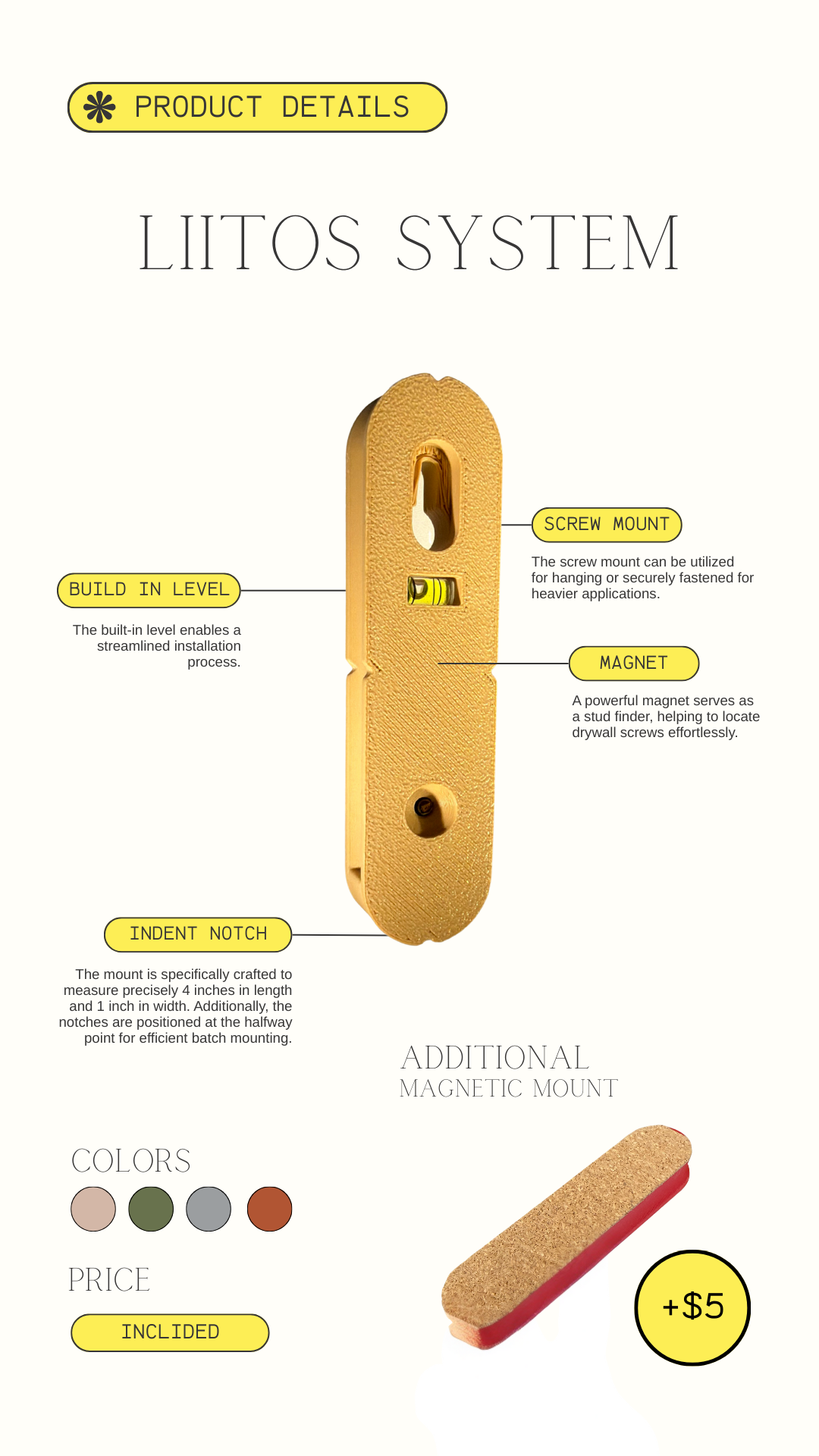 LIITOS system | Wall mount system